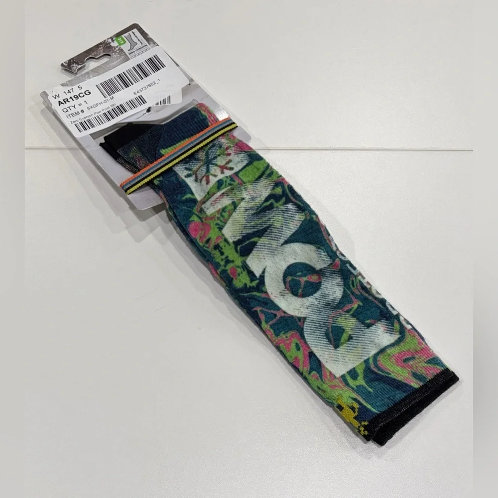 SmartWool Men’s Medium Zero Cushion Pow Print Ski Socks Blue NWT Over the Calf